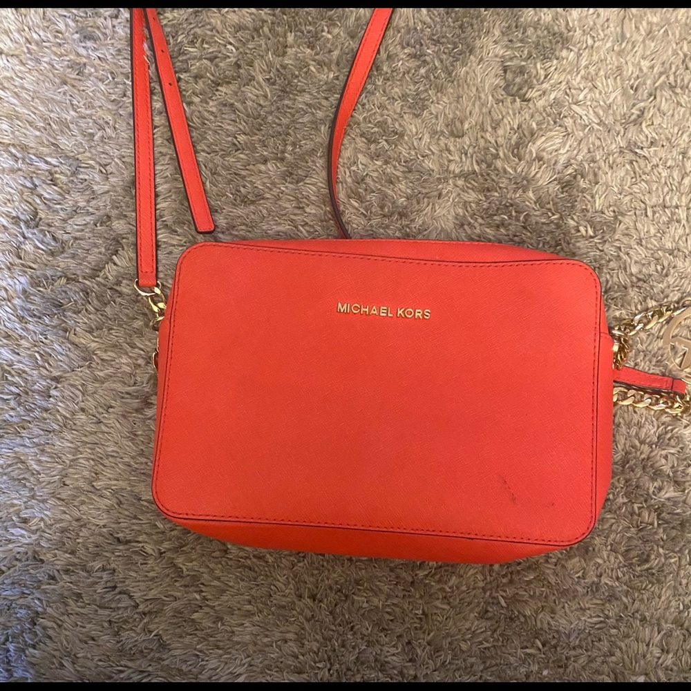 Michael Kors orange purse